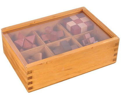 6-Burr-Puzzles-Inside-Wooden-Box